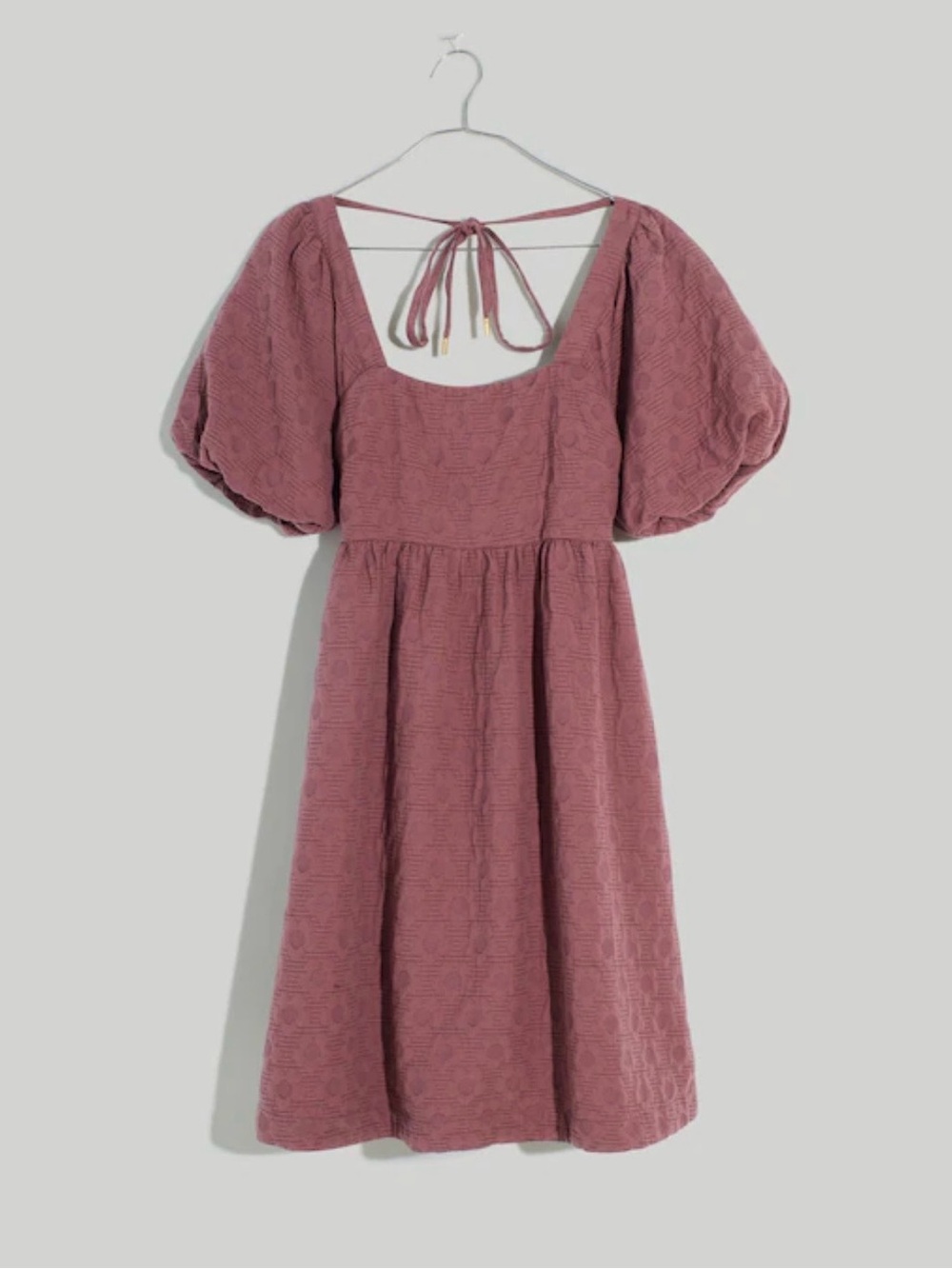 Madewell Dusty Mauve Textured Minidress